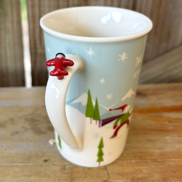 Starbucks 2011 Holiday Winter Fun Collector Mug Figural Red Airplane Handle 8oz - Picture 4 of 9